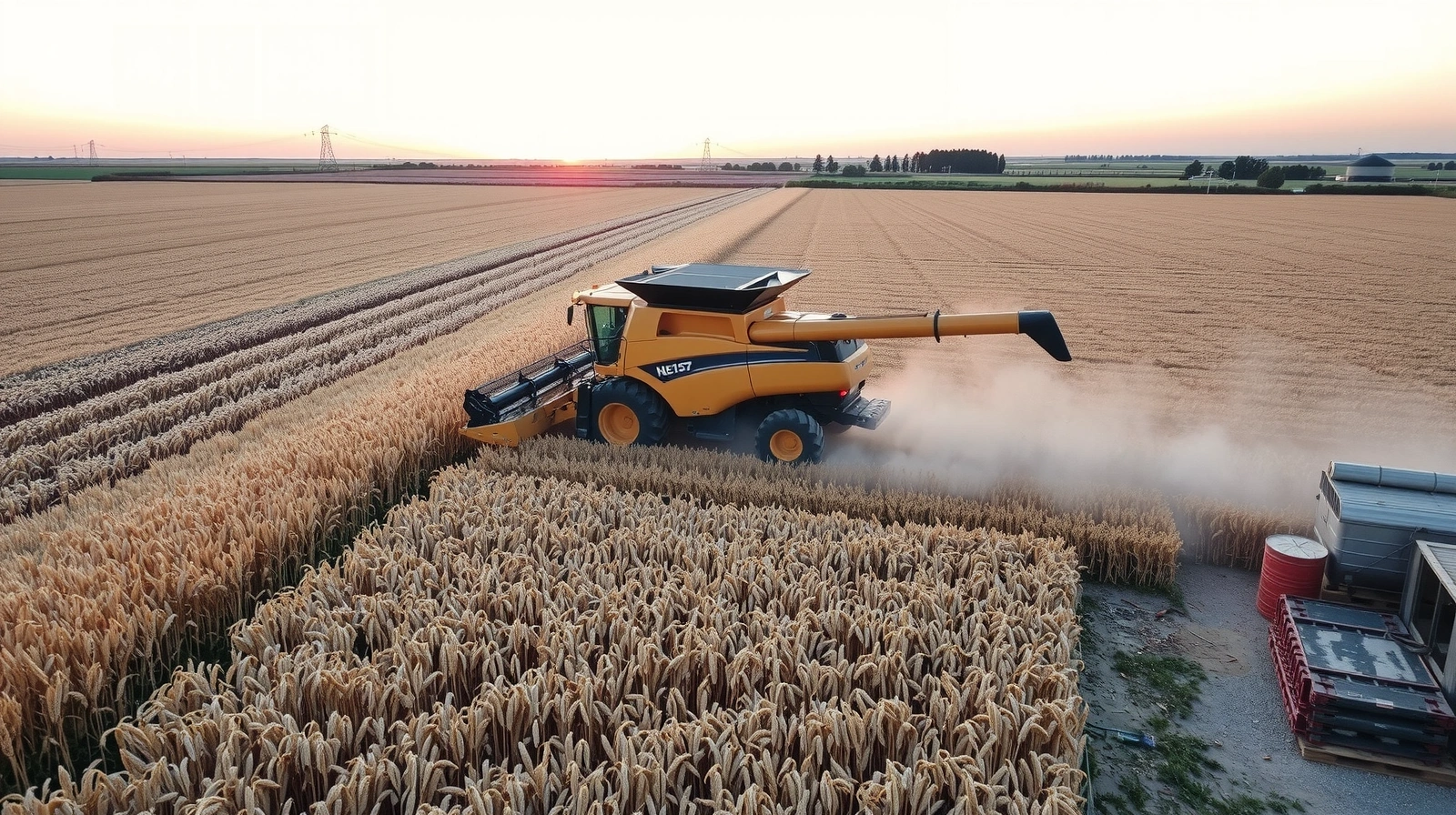 Cosecha de precisión en plena operación